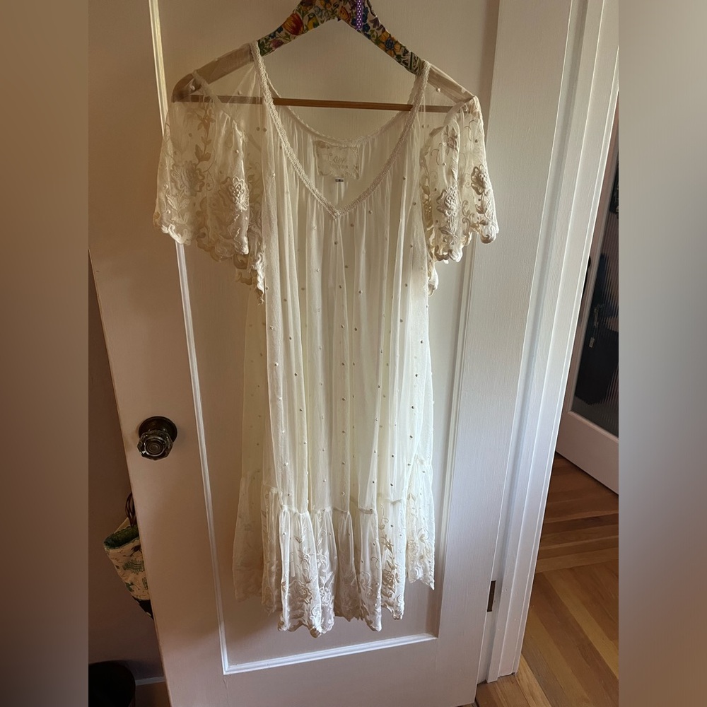 Johnny Was Love White Gauze Dress